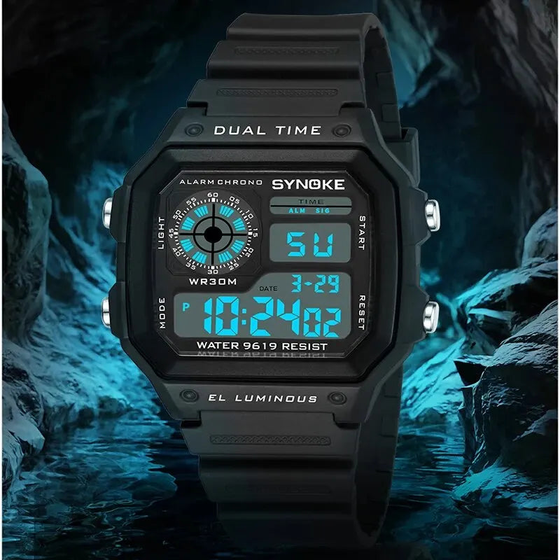 SYNOKE Digital Watches Men Sports Luminous Multifunction Waterproof Women Wristwatch Outdoor and Running Student Seven Lights - Surpriseshopper.com