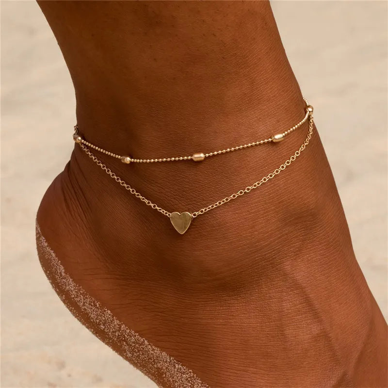 HeartCharm: Adorable Simple Heart Anklet – The Perfect Gift for Every Occasion!