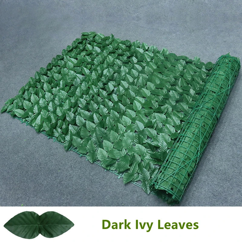 Artificial Leaf Fence Panels 4/3/2/1m Long  Faux Ivy Hedge Fake Leaves Privacy Fence  Garden Fence Balcony Terrace Patio Screen