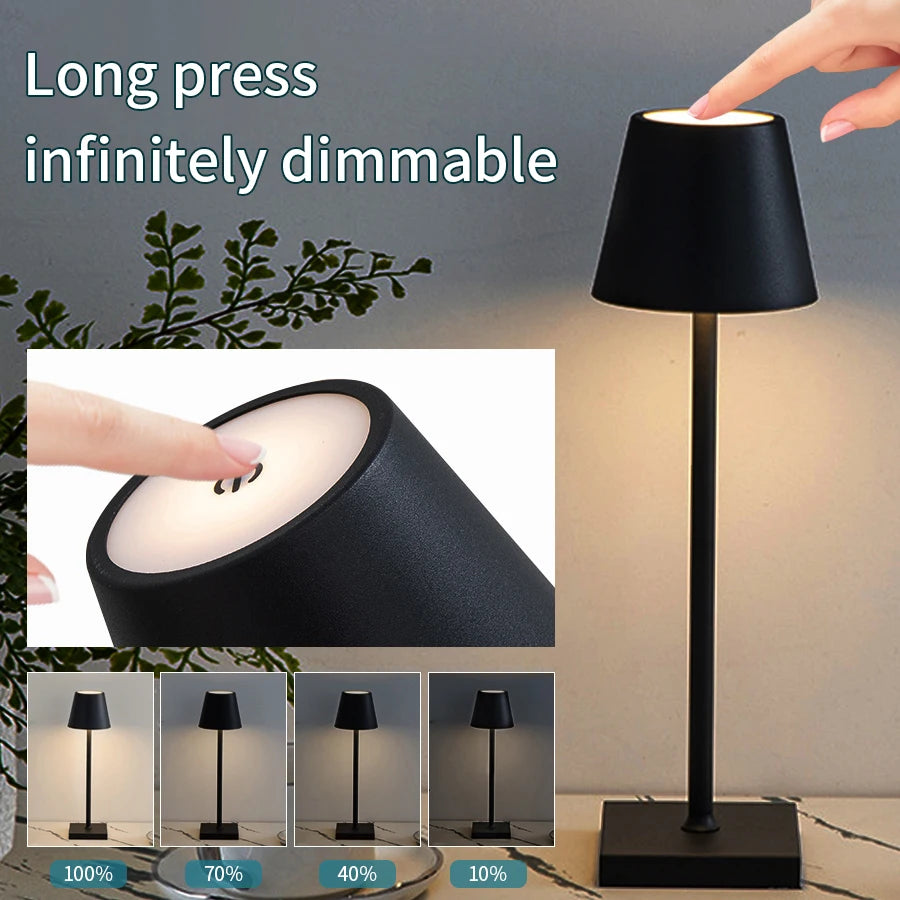 Desk Lamps 3-Color LED Table Lamp Night Lights Touch Dimming Eye Protection USB Plug in Lamps For Study Side Table Mini Bed Side