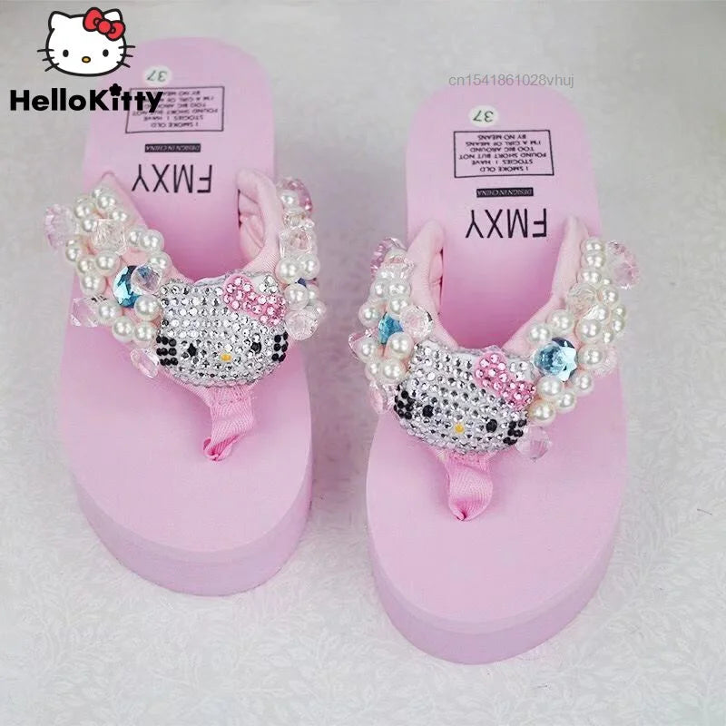 Kitty Comfort: Y2K Platform Beach Slides