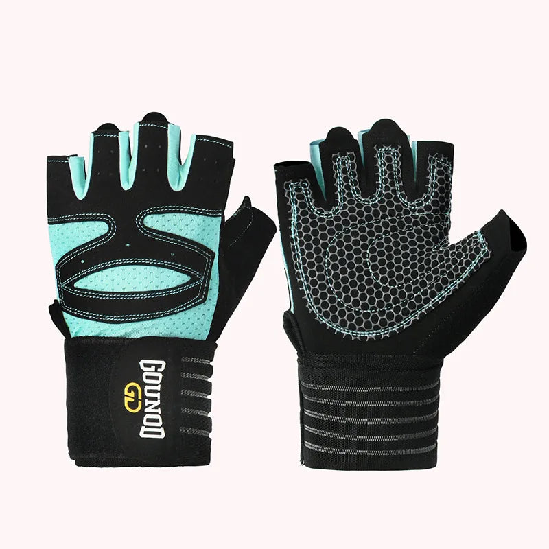 GOUNOD: Breathable Anti-Slip Weightlifting Gloves with Wristband Support