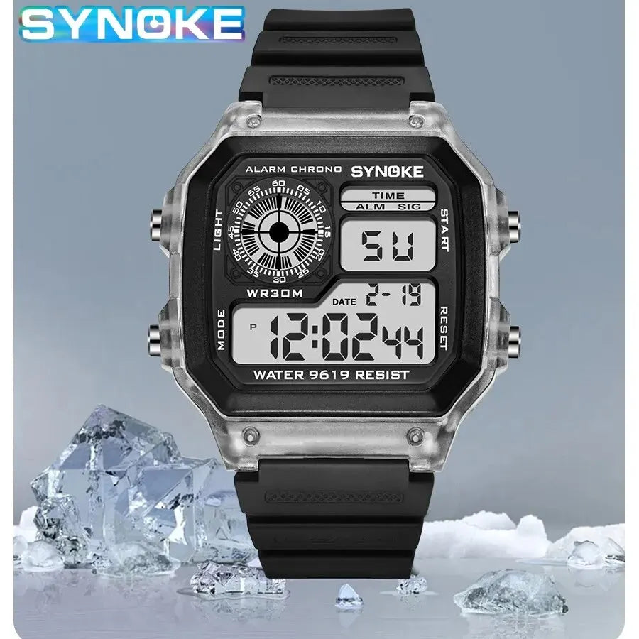 SYNOKE Digital Watches Men Sports Luminous Multifunction Waterproof Women Wristwatch Outdoor and Running Student Seven Lights - Surpriseshopper.com