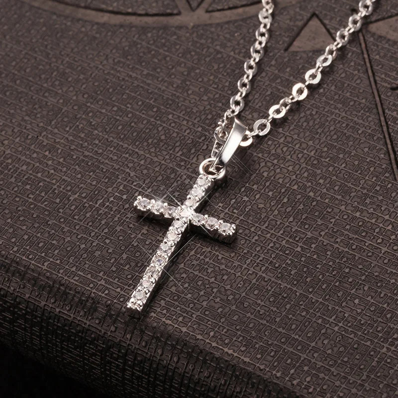 Hot Selling Jewelry Cross Pendant Necklace With Zircon Fashionable And Personalized Design Popular Hip Hop Neck Chain