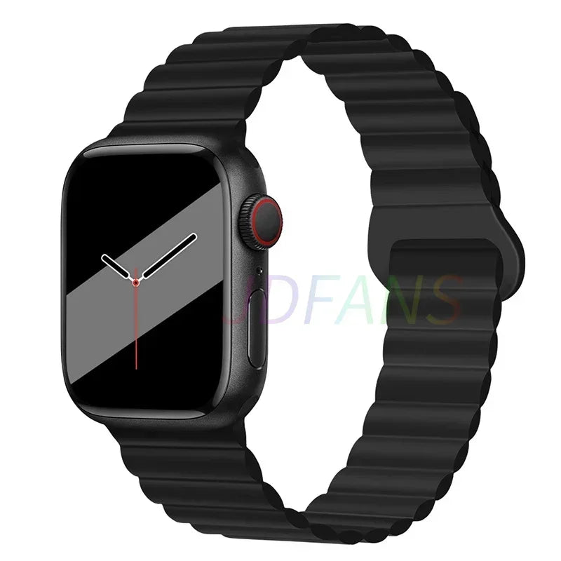 Magnetic Strap For Apple Watch Bands 45mm 38mm 49mm 40mm 42mm 41mm Silicone Sport Bracelet iWatch Series ultra 9 6 5 7 8 se 44mm - Surpriseshopper.com