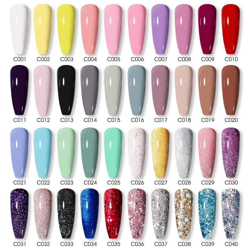 ROSALIND 15ML Pure Colors Nail Polish For Art Manciure Design Gel Nail Base Top Coat Semi Permanent Soak Off UV Gel Nail Varnish - Surpriseshopper.com