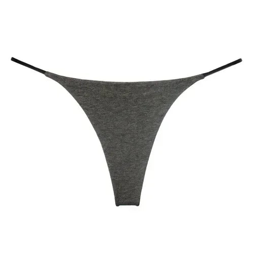 New SilkTouch: Deep V Breathable Low-Waist Thong Panties