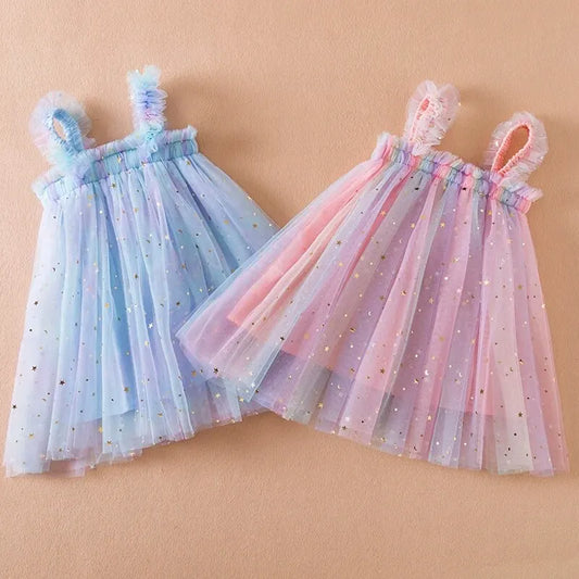 1-5 Years RainbowDancer: Toddler Sleeveless Rainbow Tulle Party Dress