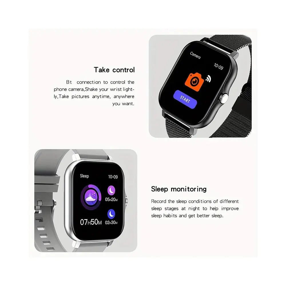 2023 Smart Watch Android Phone 1.44'' Inch Color Screen Bluetooth Call Blood Oxygen/Pressure Monitoring Smart Watch Women Men - Surpriseshopper.com