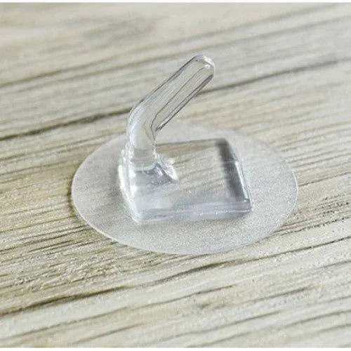 5/10/20pcs Transparent Plastic Duty Wall Hook for Kitchen Bathroom Office Storage No Trace No Scratch Waterproof Adhesive Hooks