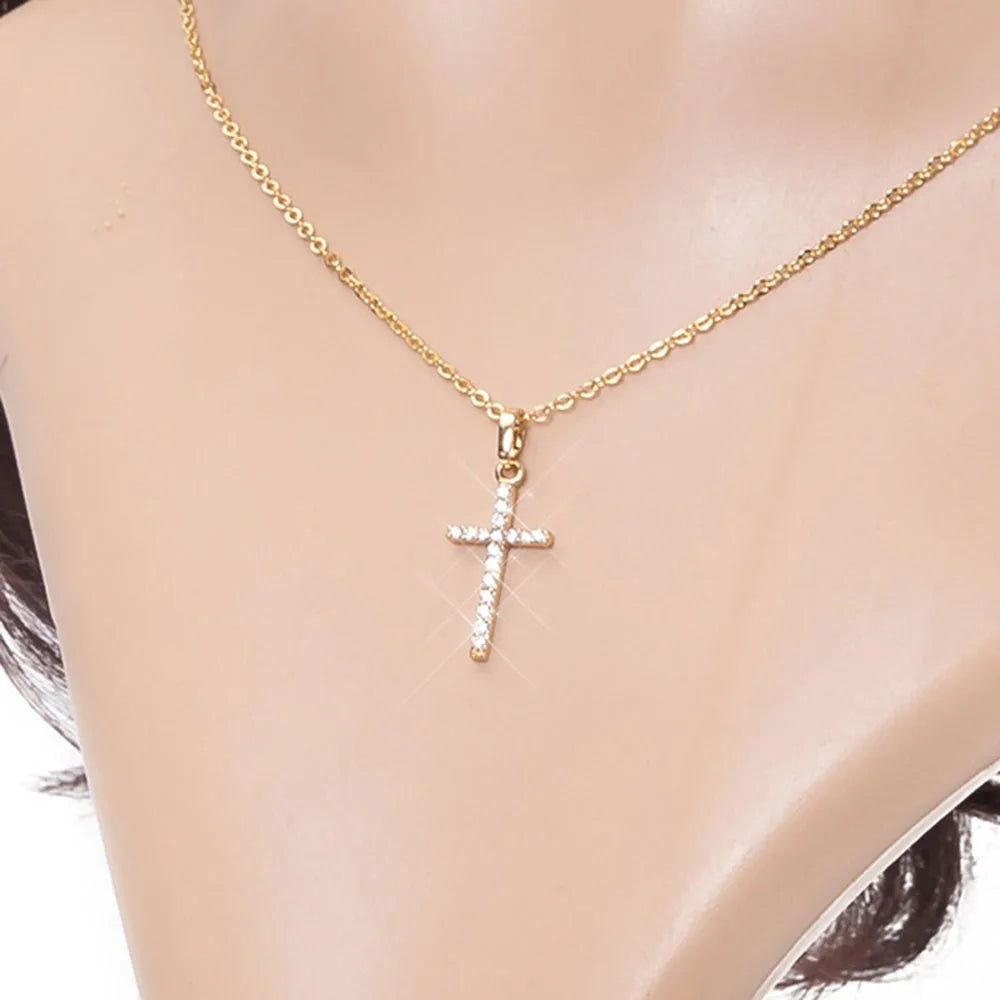 Hot Selling Jewelry Cross Pendant Necklace With Zircon Fashionable And Personalized Design Popular Hip Hop Neck Chain