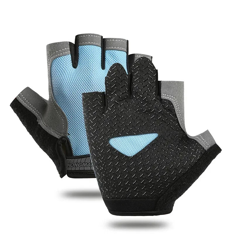 Half Finger Cycling Gloves Men Women Anti Slip Shock Breathable Summer Bicycle Gloves Fingerless Sports Gym Training Bike Gloves