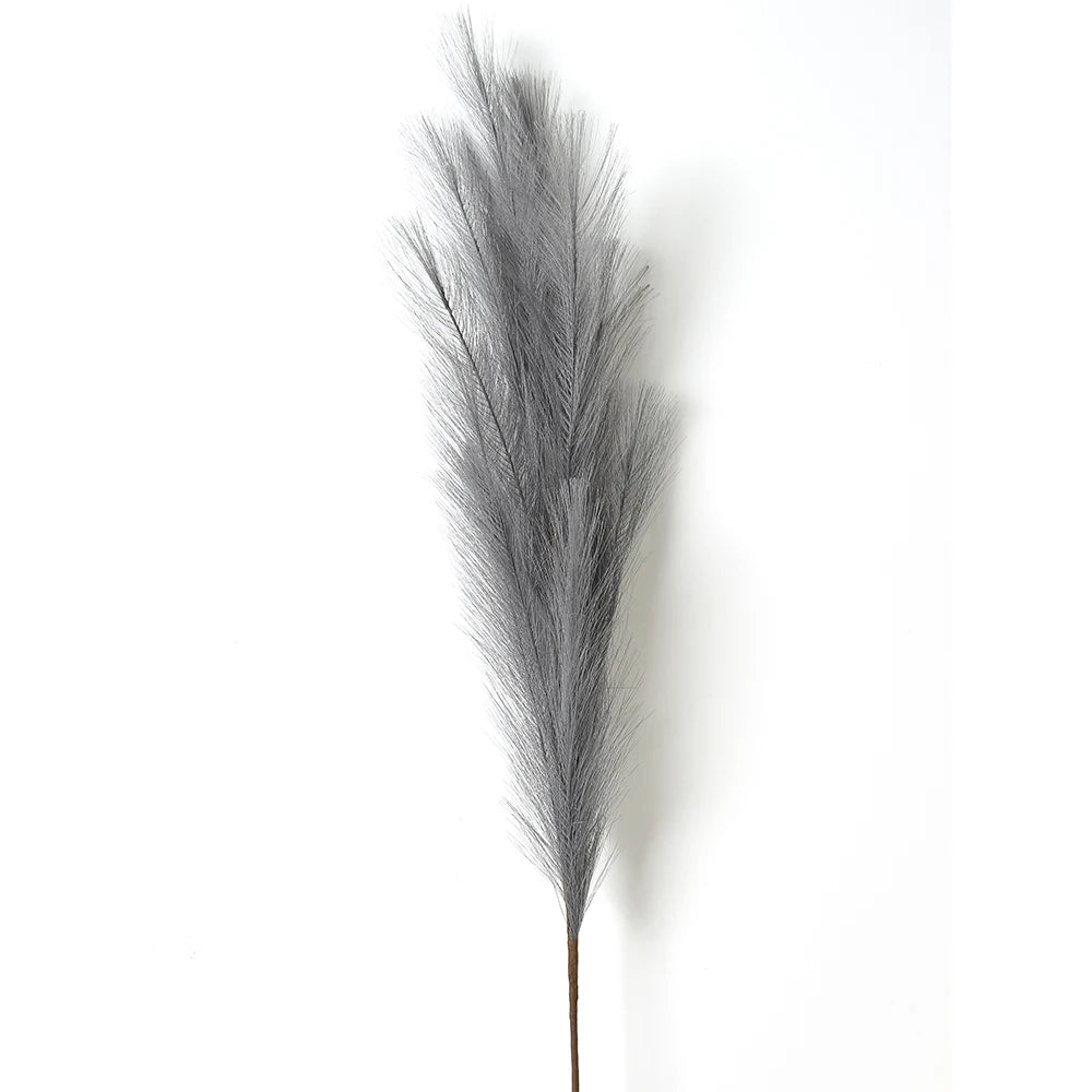 1Pcs Faux Pampas Grass Decor Plume Grass Artificial Phragmites australis Vase Decorations Fake Reeds Plants Everlasting Flowers