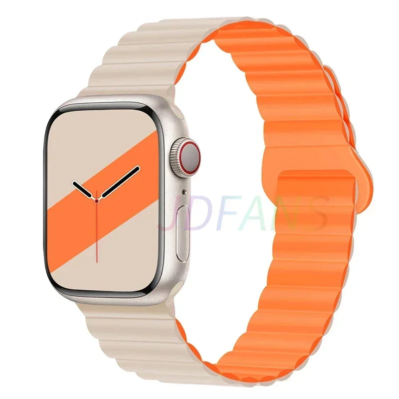 Magnetic Strap For Apple Watch Bands 45mm 38mm 49mm 40mm 42mm 41mm Silicone Sport Bracelet iWatch Series ultra 9 6 5 7 8 se 44mm - Surpriseshopper.com