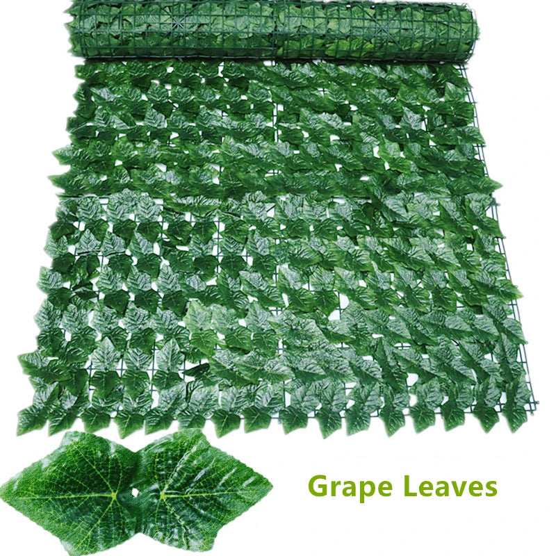 Artificial Leaf Fence Panels 4/3/2/1m Long  Faux Ivy Hedge Fake Leaves Privacy Fence  Garden Fence Balcony Terrace Patio Screen