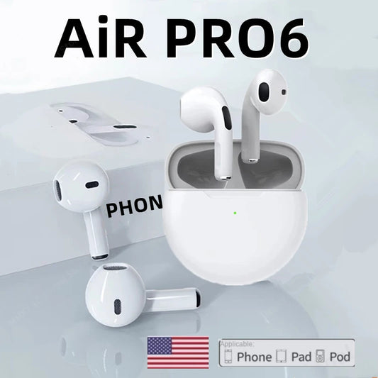 Original Pro 6 TWS Wireless Bluetooth Earphones Headphones Mini Fone Earphone Stereo Sport Headset For Xiaomi Android Earbuds - Surpriseshopper.com