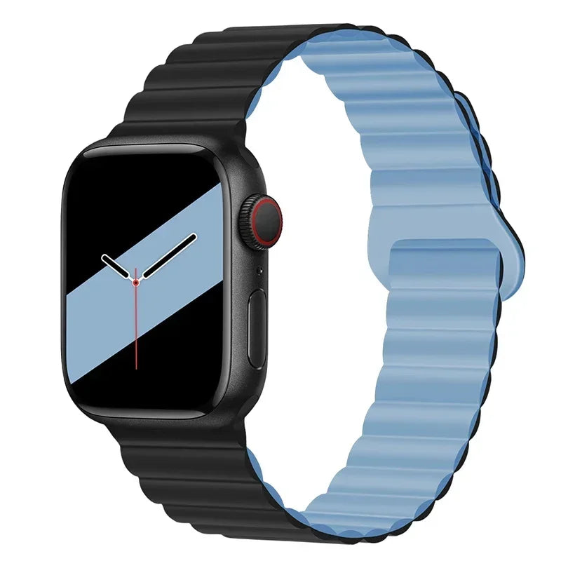 Magnetic Strap For Apple Watch Bands 45mm 38mm 49mm 40mm 42mm 41mm Silicone Sport Bracelet iWatch Series ultra 9 6 5 7 8 se 44mm - Surpriseshopper.com