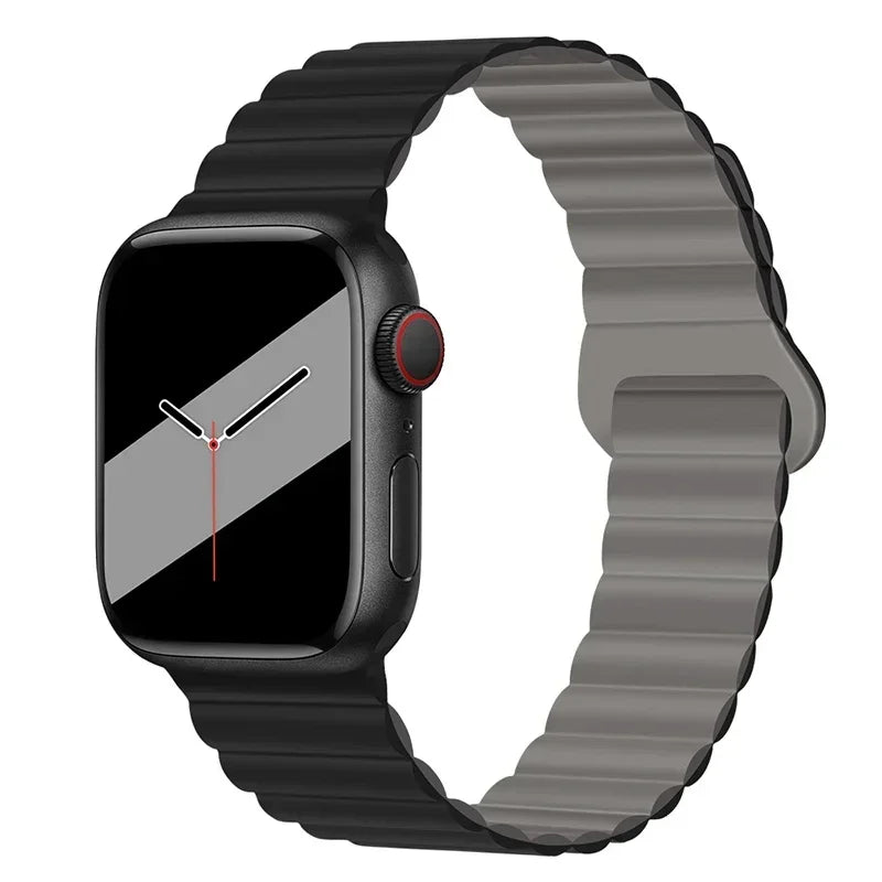 Magnetic Strap For Apple Watch Bands 45mm 38mm 49mm 40mm 42mm 41mm Silicone Sport Bracelet iWatch Series ultra 9 6 5 7 8 se 44mm - Surpriseshopper.com