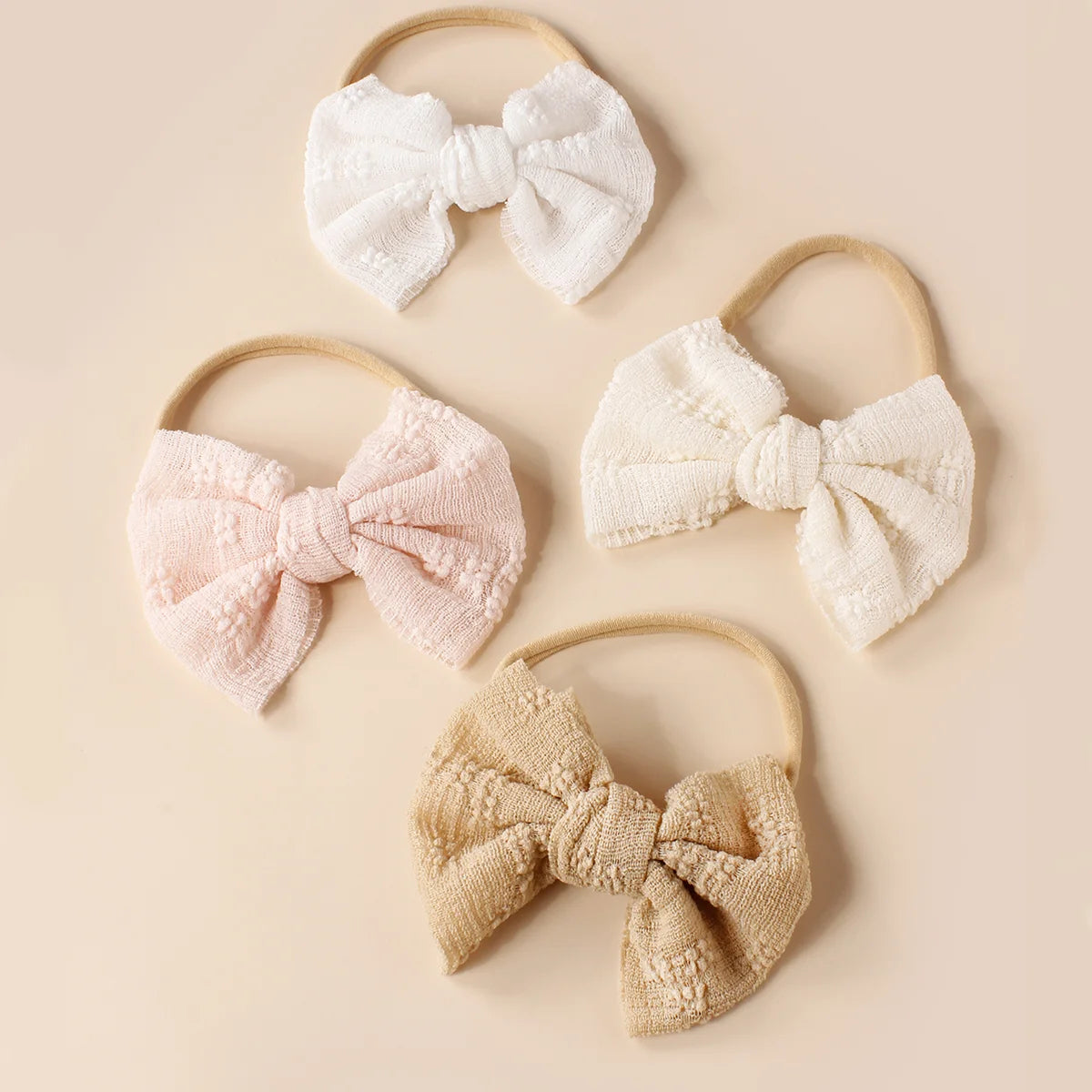 Tiny Treasures: 4-Piece Wholesale Baby Headband Collection