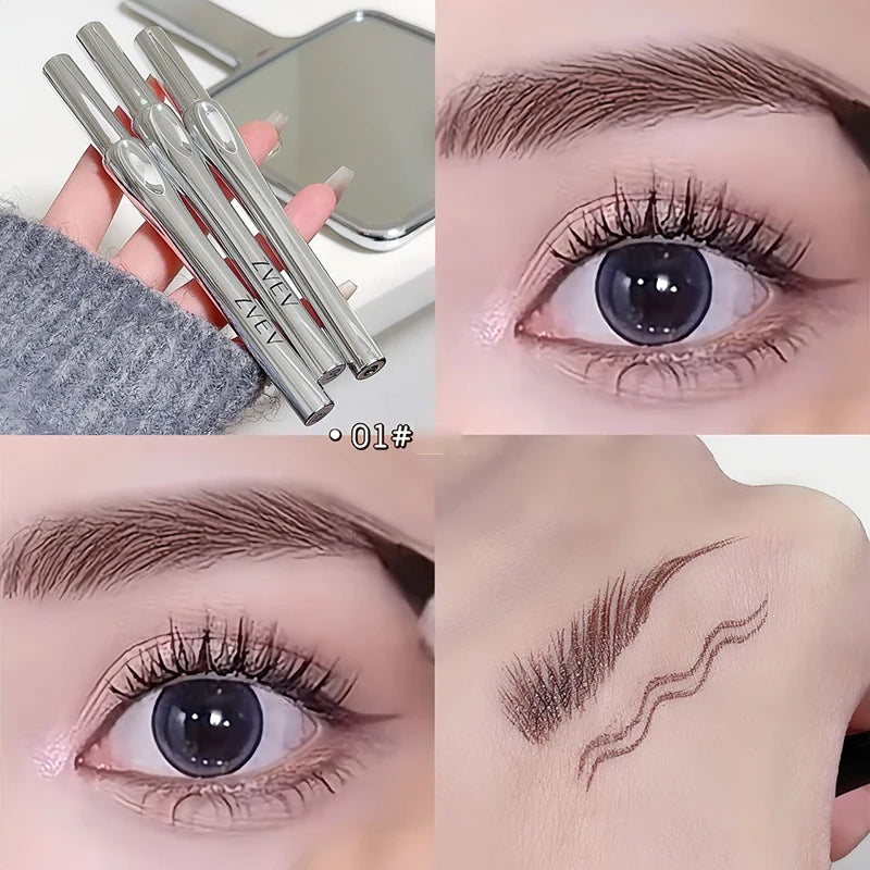 2 Point Eyebrow Pen Waterproof Liquid Tattoo Eyebrow Enhancers Long Lasting 0.01MM Ultra Thin Eyebrow Eyelash Pen Cosmetics - Surpriseshopper.com