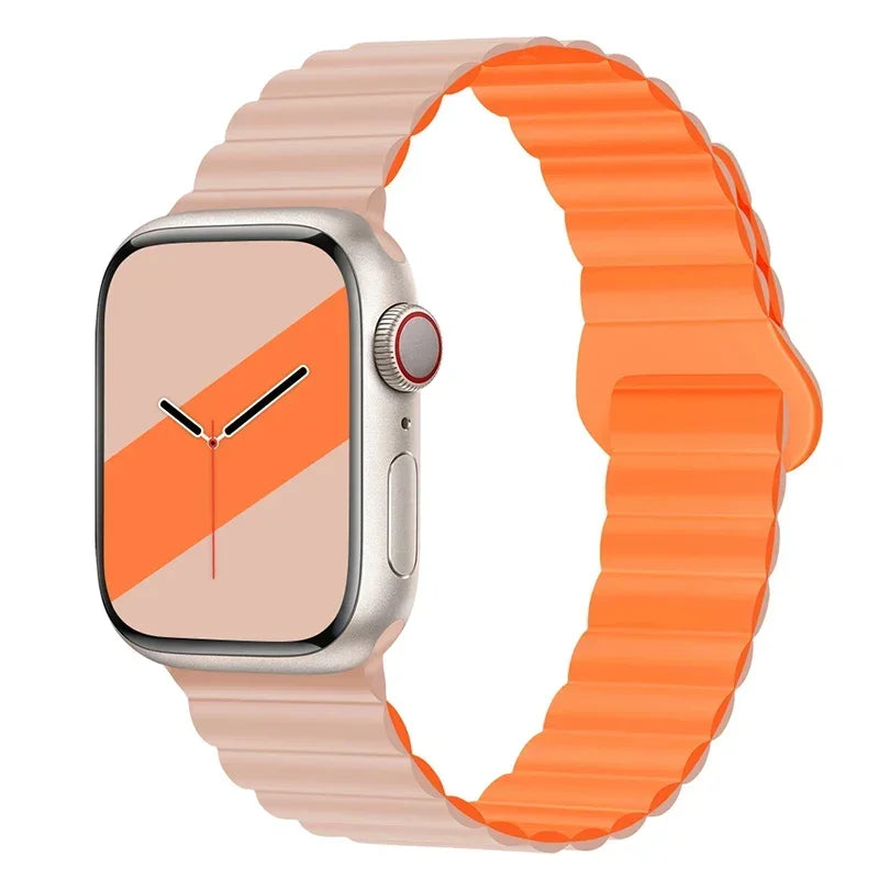 Magnetic Strap For Apple Watch Bands 45mm 38mm 49mm 40mm 42mm 41mm Silicone Sport Bracelet iWatch Series ultra 9 6 5 7 8 se 44mm - Surpriseshopper.com