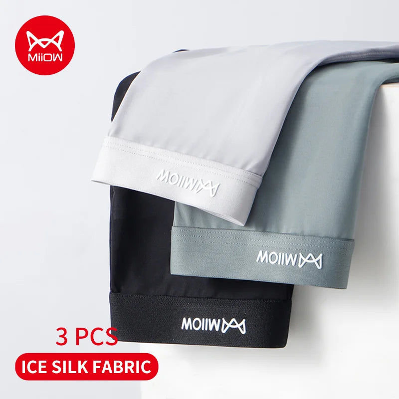 MiiOW: Revolutionary 3-Pack Ice Silk Boxer Briefs – Your Ultimate Comfort Solution