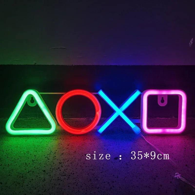 Neon Signs for Bedroom Wall Decor USB Powered Switch LED Neon Light for Game Room Living Room Teen Gamer Room Decoration