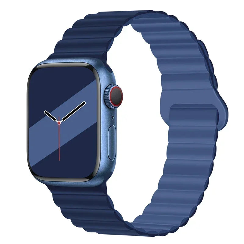 Magnetic Strap For Apple Watch Bands 45mm 38mm 49mm 40mm 42mm 41mm Silicone Sport Bracelet iWatch Series ultra 9 6 5 7 8 se 44mm - Surpriseshopper.com