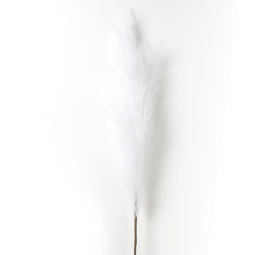 1Pcs Faux Pampas Grass Decor Plume Grass Artificial Phragmites australis Vase Decorations Fake Reeds Plants Everlasting Flowers