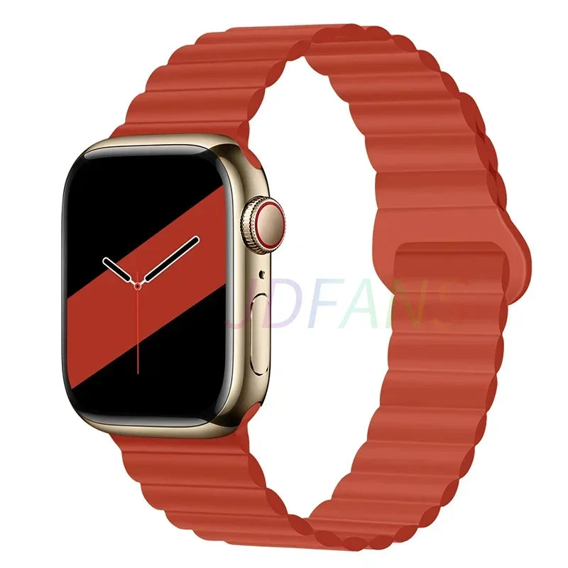 Magnetic Strap For Apple Watch Bands 45mm 38mm 49mm 40mm 42mm 41mm Silicone Sport Bracelet iWatch Series ultra 9 6 5 7 8 se 44mm - Surpriseshopper.com