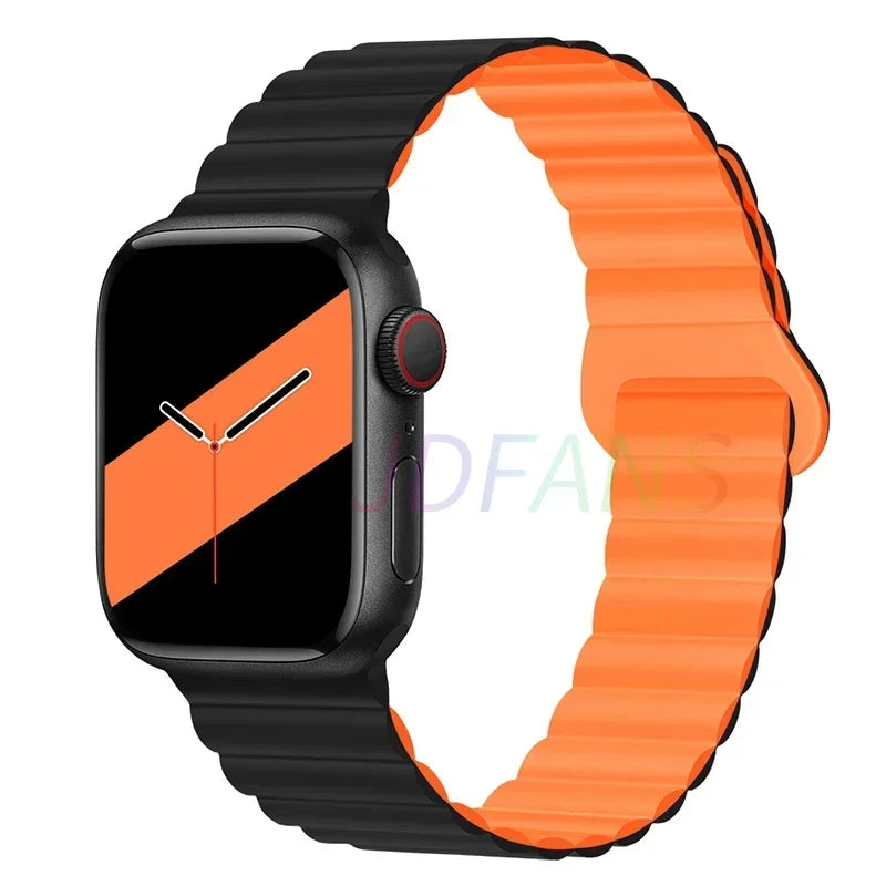 Magnetic Strap For Apple Watch Bands 45mm 38mm 49mm 40mm 42mm 41mm Silicone Sport Bracelet iWatch Series ultra 9 6 5 7 8 se 44mm - Surpriseshopper.com