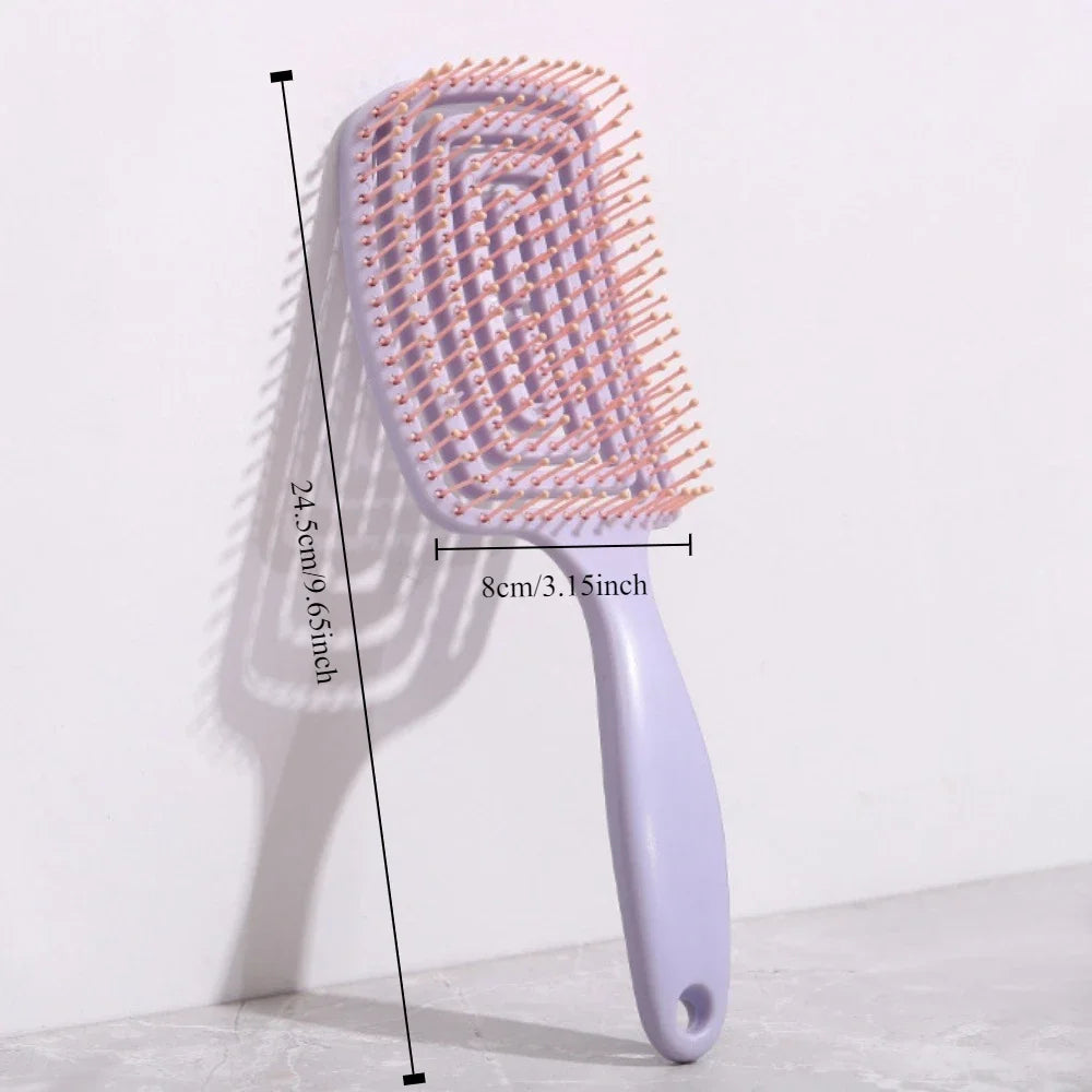 Scalp Bliss: Elastic Massage Detangling Hair Brush