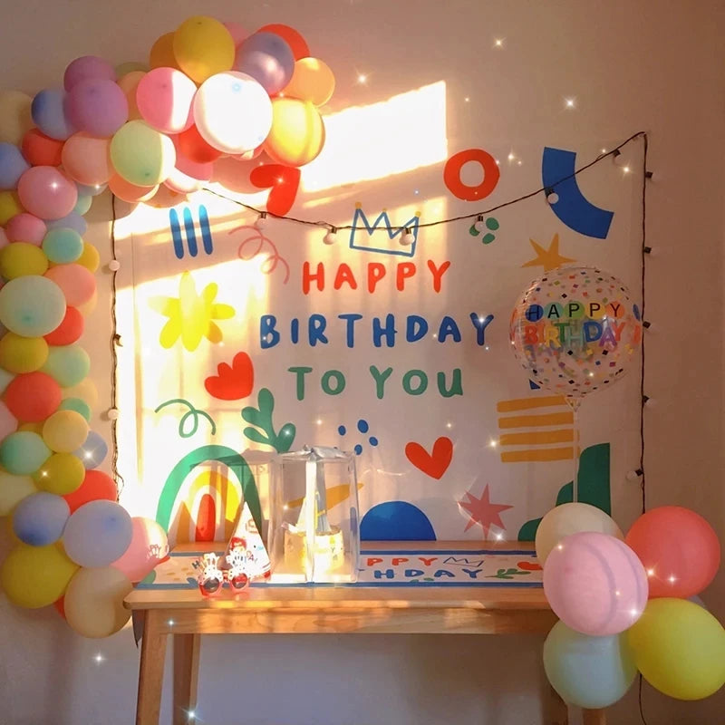 PartyPop: Kawaii Birthday Celebration Tapestry