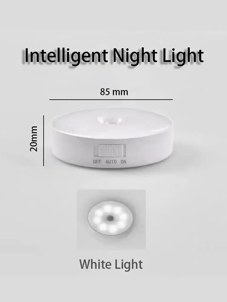 LED Night Light Smart Human Body Sensor with Digital Sensor Head Magnetic Suction Wireless-Use Eye Protect Night Lamp