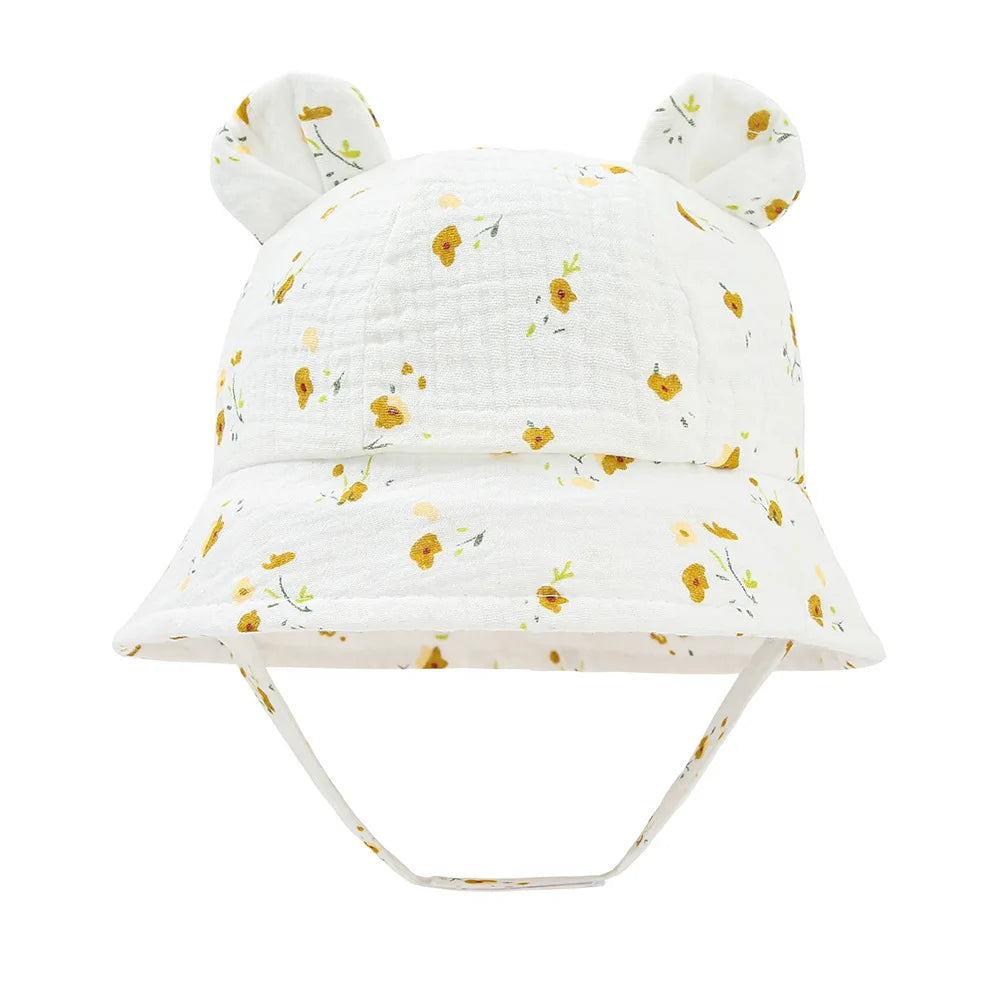 1pc TinyTrekker: Kids' Soft Cotton Adventure Bucket Hat