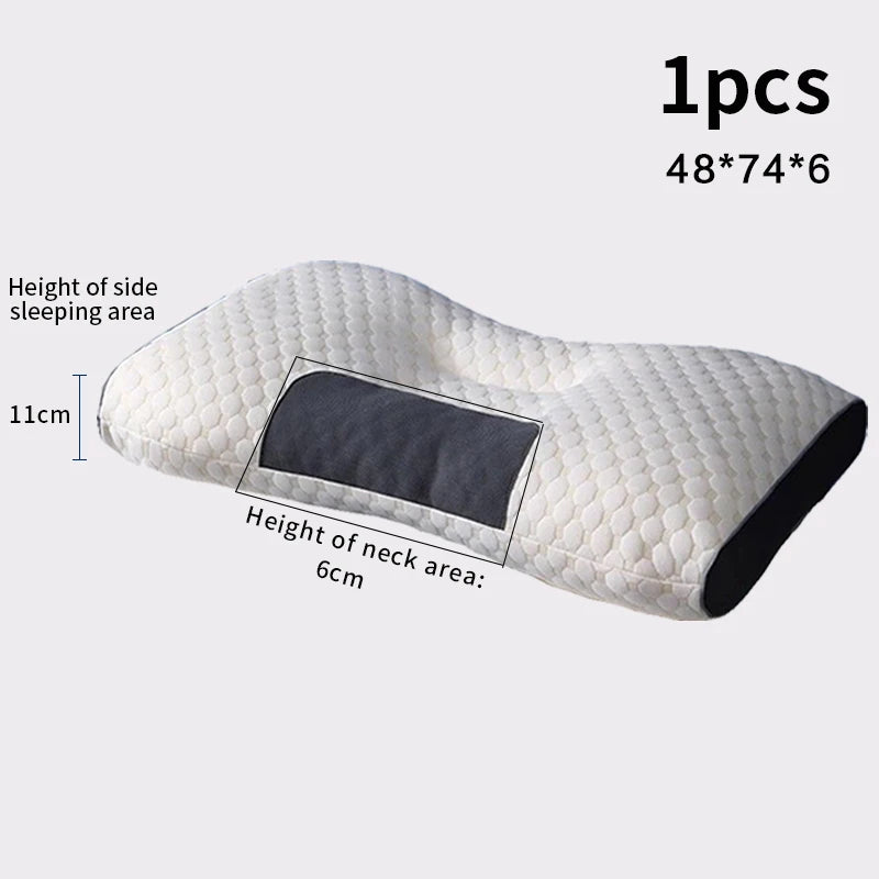 New Neck Pillow Help Sleep And Protect The Neck Cervical Orthopedic Household Soybean Fiber Massage SPA Pillow For Sleeping - Surpriseshopper.com