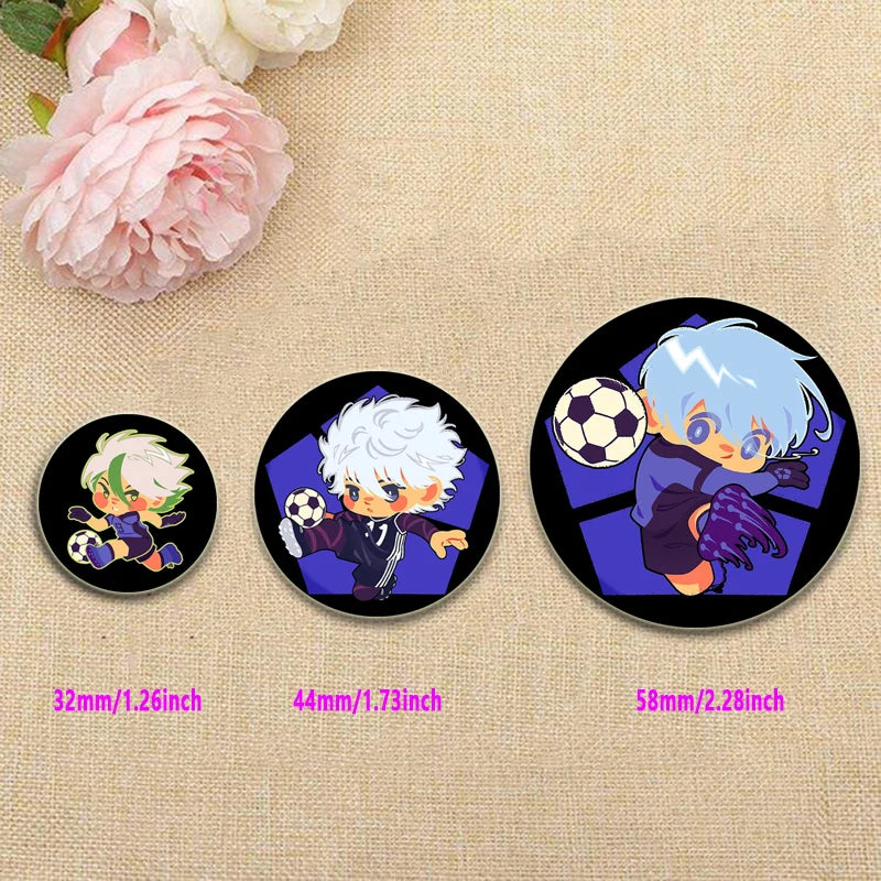 BLUE LOCK Anime Brooches Meguru Bachira/Yoichi Isagi/Hyouma Chigiri/Rensuke Kunigami Cartoon Badge Jacket Jeans Lapel Pins Gift Surpriseshopper.com