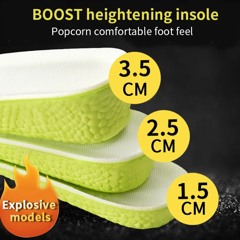 1.5-3.5 cm HeightBoost Pro: Adjustable Memory Foam Height Increase Insoles