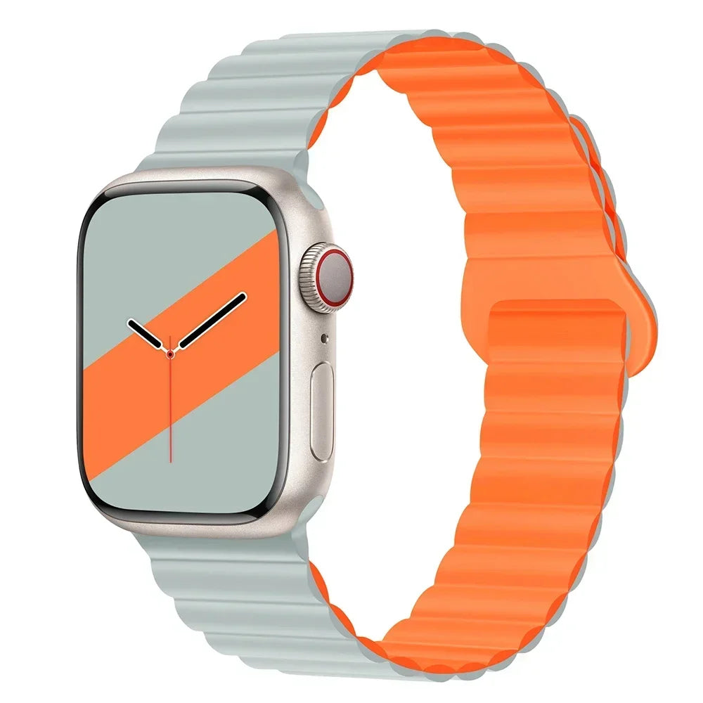 Magnetic Strap For Apple Watch Bands 45mm 38mm 49mm 40mm 42mm 41mm Silicone Sport Bracelet iWatch Series ultra 9 6 5 7 8 se 44mm - Surpriseshopper.com