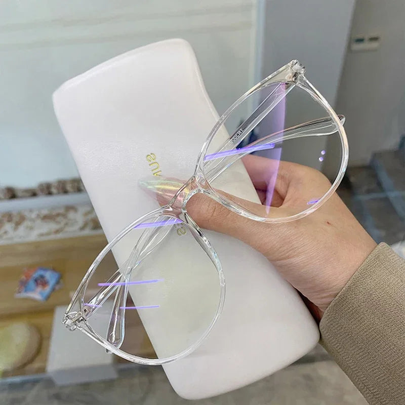 Anti-blue Light Optical Glasses Unisex Retro Ultra-light Large Square Frame Eyewear