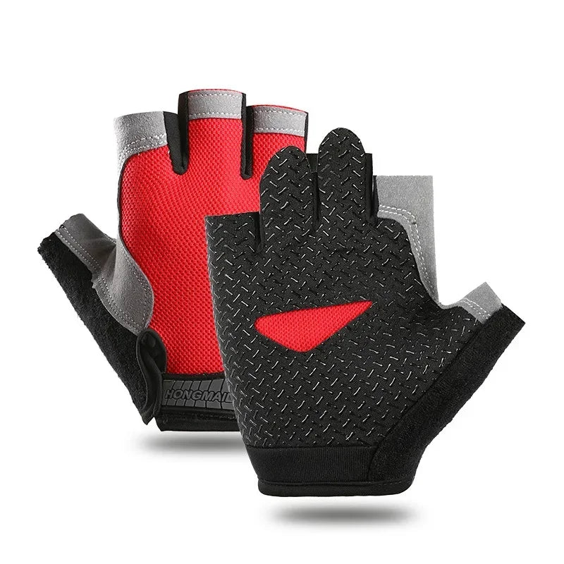 Half Finger Cycling Gloves Men Women Anti Slip Shock Breathable Summer Bicycle Gloves Fingerless Sports Gym Training Bike Gloves