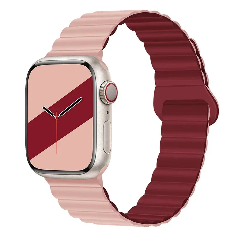 Magnetic Strap For Apple Watch Bands 45mm 38mm 49mm 40mm 42mm 41mm Silicone Sport Bracelet iWatch Series ultra 9 6 5 7 8 se 44mm - Surpriseshopper.com