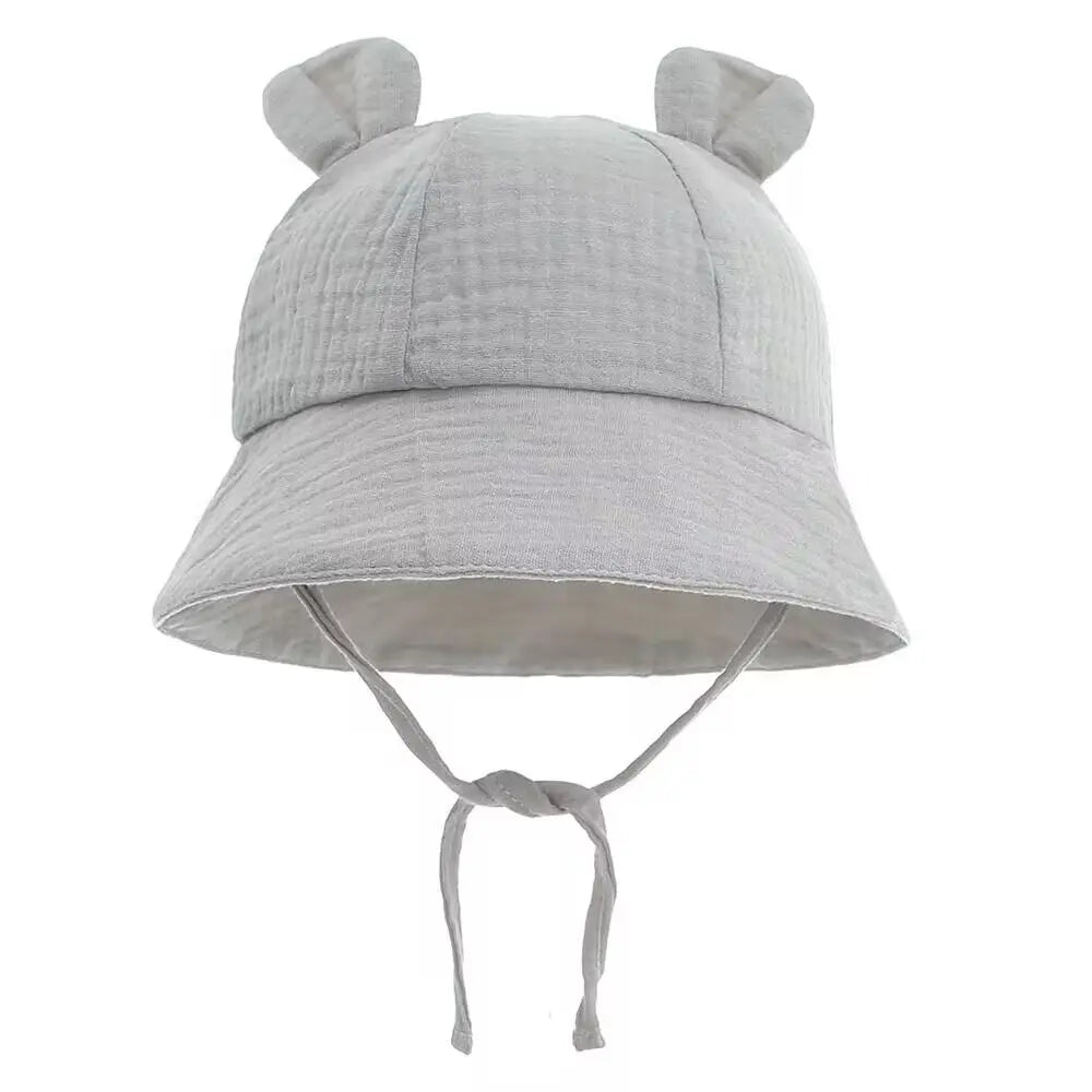 1pc TinyTrekker: Kids' Soft Cotton Adventure Bucket Hat