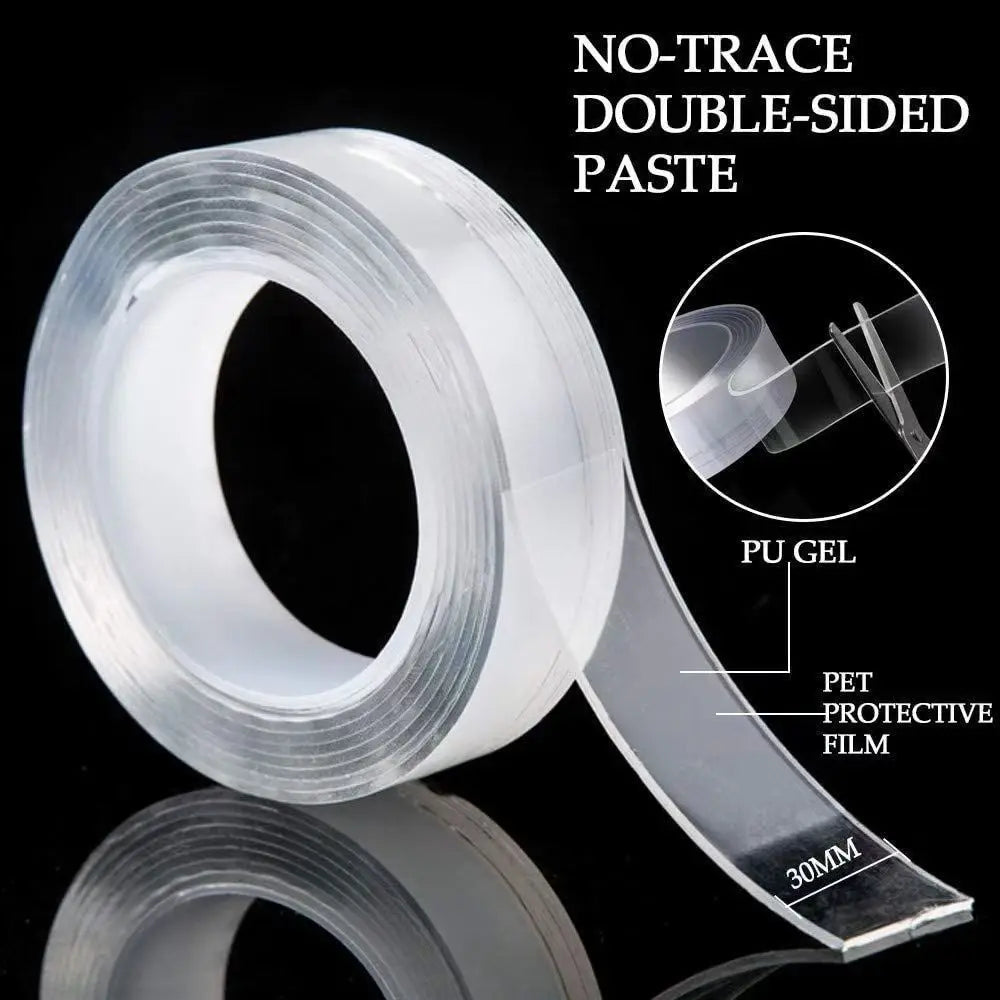 1/3/5m Nano Tape Double-Sided Adhesive Tape Traceless Waterproof Tape For Bathroom Kitchen Sink Tap Gel Sticker - Surpriseshopper.com