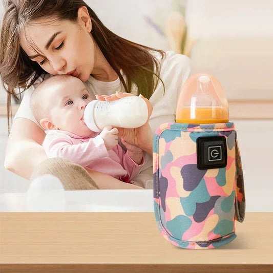 USB Milk Water Warmer Travel Stroller Insulated Bag Baby Nursing Bottle Heater Newborn Infant Portable Bottle Feeding Warmers