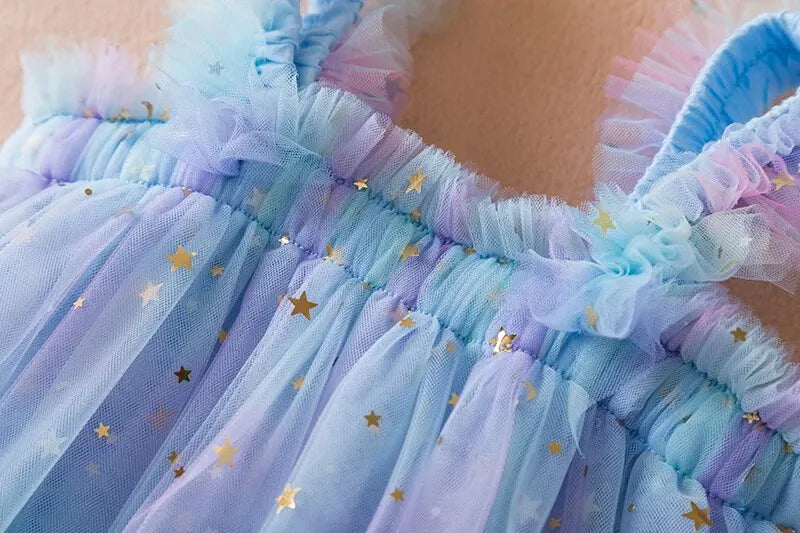 1-5 Years RainbowDancer: Toddler Sleeveless Rainbow Tulle Party Dress