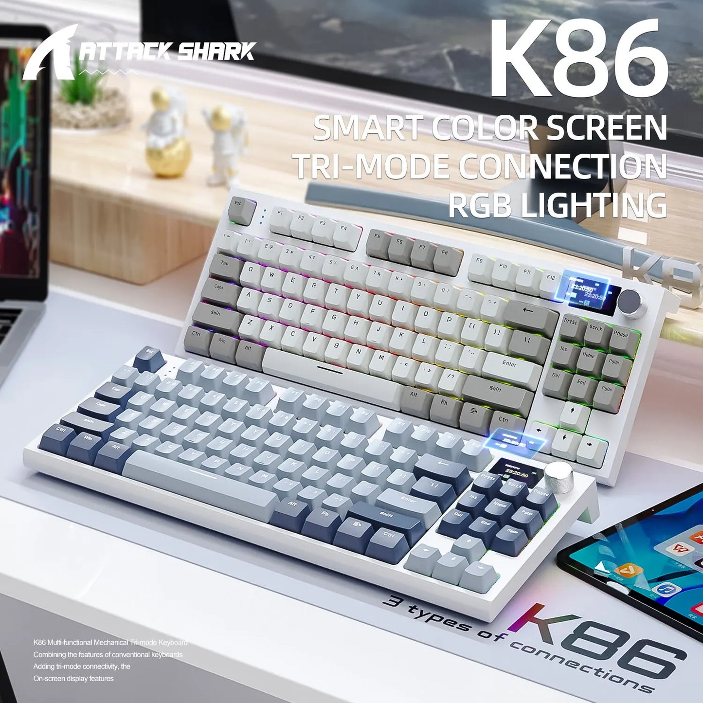 KeyMaster Pro: K86 Wireless Mechanical Gaming Keyboard