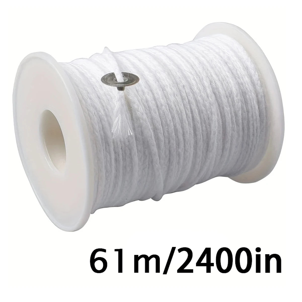 61m Cotton Woven Candle Wick DIY Handmade Candle Making Accessories Smokeless All Natural 24 Strand Candle Wicks 1 Roll 200 Feet