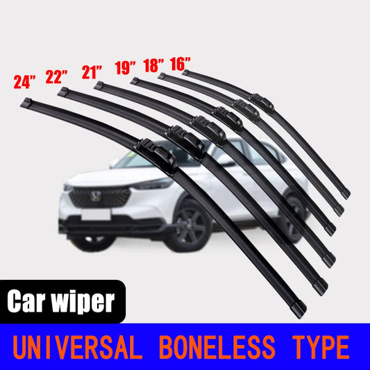 Car Wiper Blades Universal U-type Soft Rubber Boneless Wiper  Brush Clean Reduce Noise Automotive Wiper 16" 18" 19"  21" 22" 24"