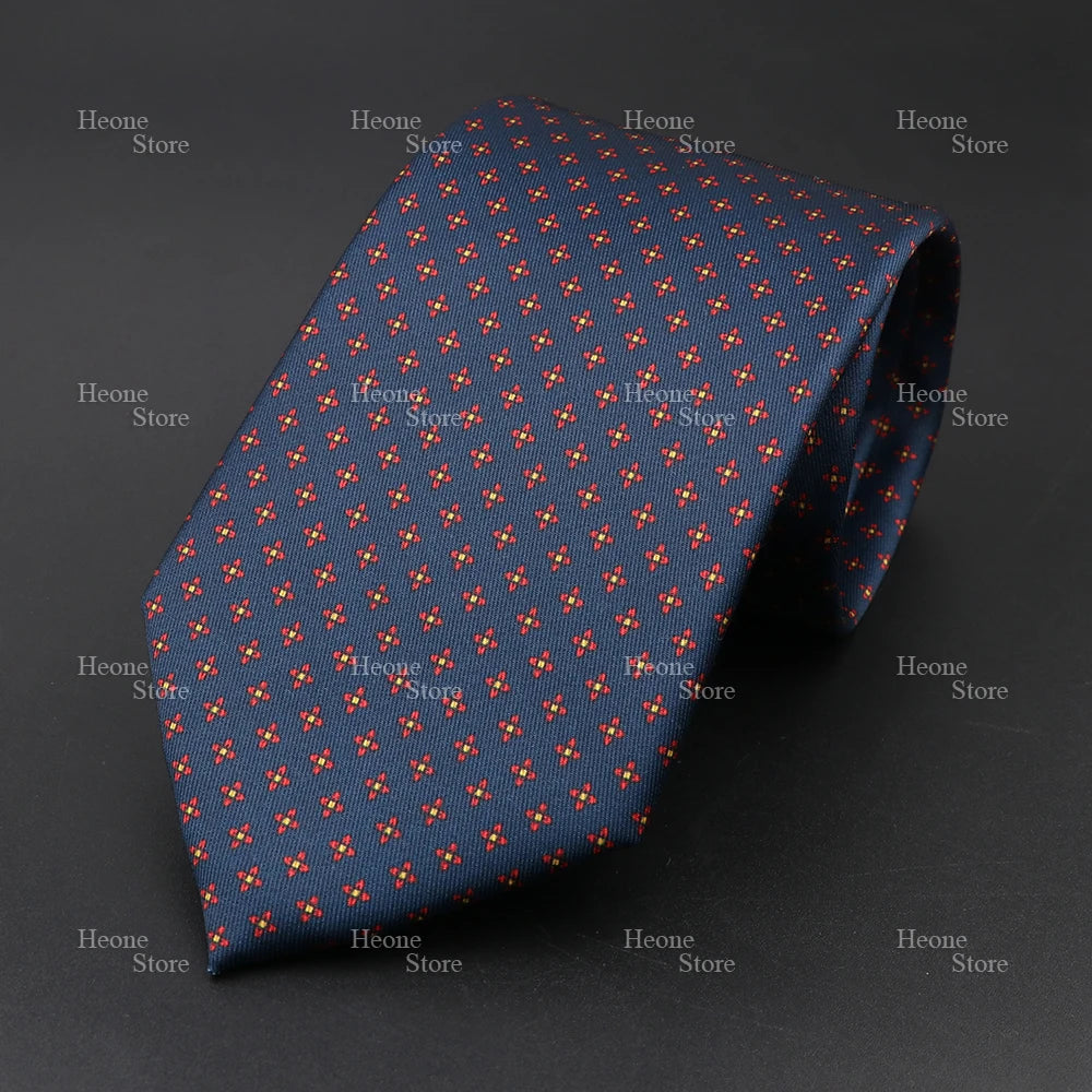 Super Soft Bohemian Silk Polyester Ties For Men Novelty Design Blue Light Color Wedding Office Business Gravata Printed Tie Gift